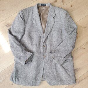 Bert Pulitzer 100% Silk Two Button Woven Flecked Blazer Sport Coat 44 R Academia